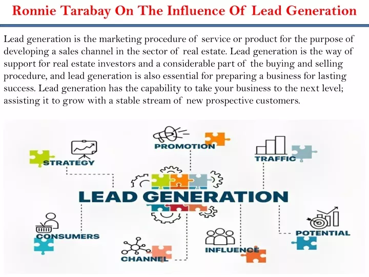 ronnie tarabay on the influence of lead generation