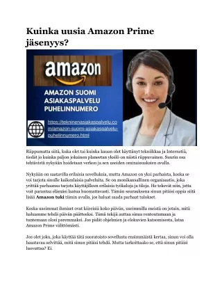 Kuinka uusia Amazon Prime jäsenyys