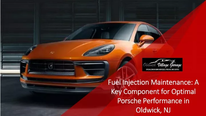 fuel injection maintenance a key component