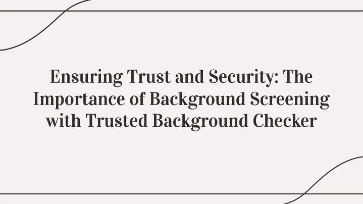 ensuring trust and security the importance