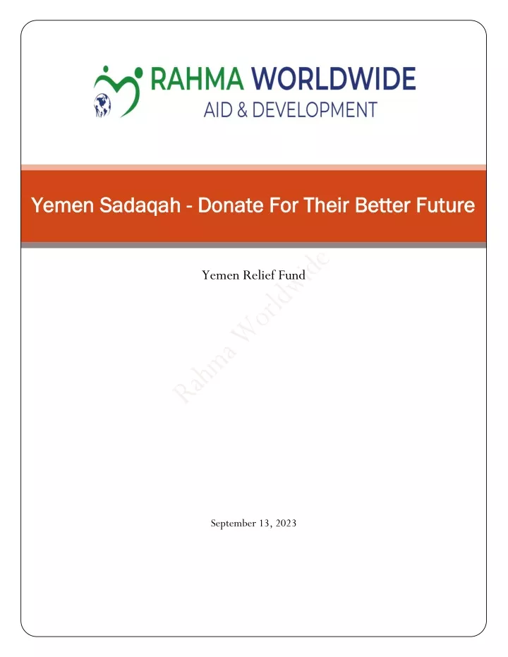 yemen sadaqah yemen sadaqah donate for their