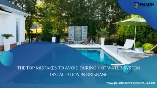 The Top Mistakes to Avoid During Hot Water System Installation in Brisbane
