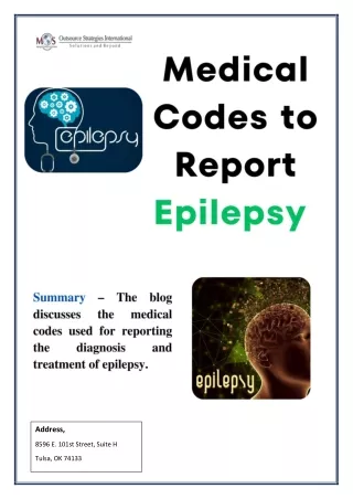 Medical Codes to Report Epilepsy