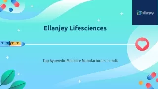 Ellanjey Lifesciences Top Ayurvedic Medicines Manufacturers in India