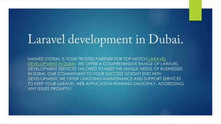 laravel development in dubai