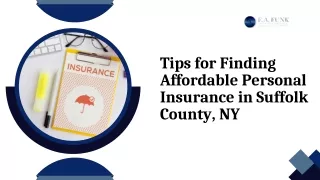 Tips for Finding Affordable Personal Insurance in Suffolk County, NY