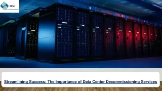 Data Center Decommissioning Services - Streamline Your IT Asset Retirement Process