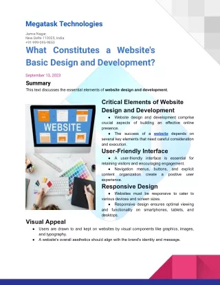 Creating Impactful Websites: Key Elements of Design and Development