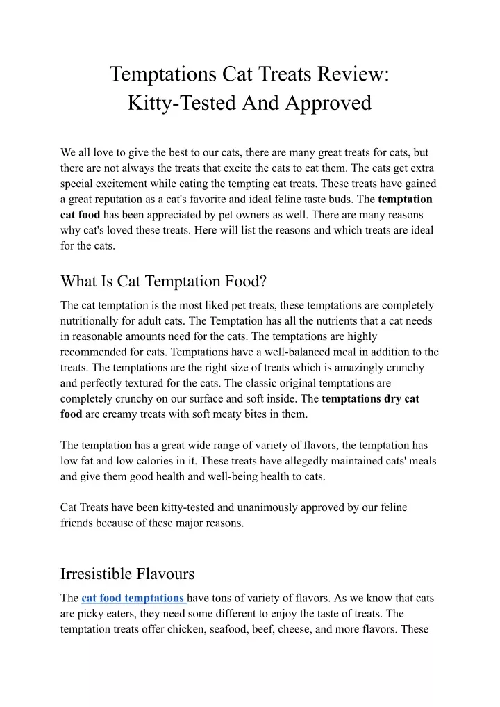 temptations cat treats review kitty tested