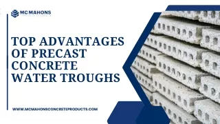 Top Advantages Of Precast Concrete Water Troughs
