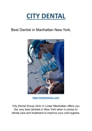 Best Dentist in Manhattan New York