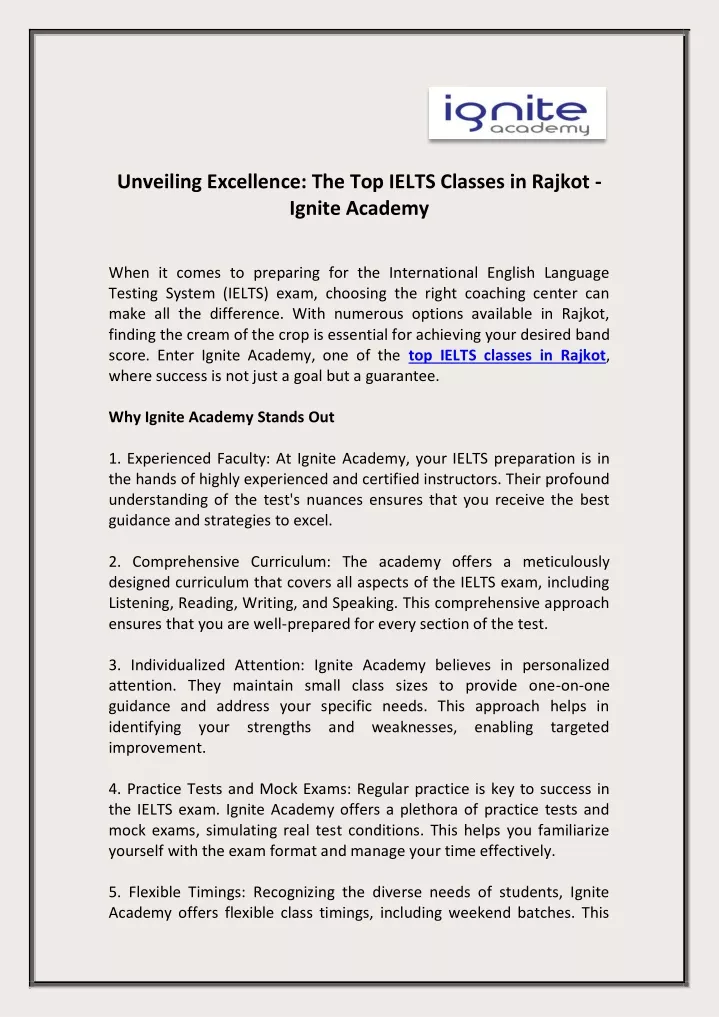 unveiling excellence the top ielts classes