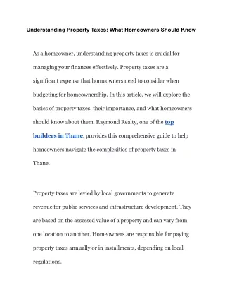 understanding property taxes what homeowners