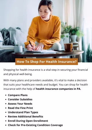 How To Shop For Health Insurance?