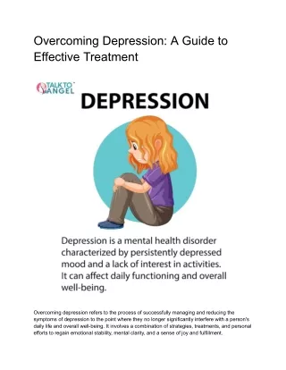 Overcoming Depression_ A Guide to Effective Treatment