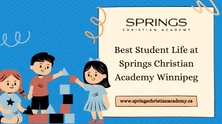 Best Student Life at Springs Christian Academy Winnipeg