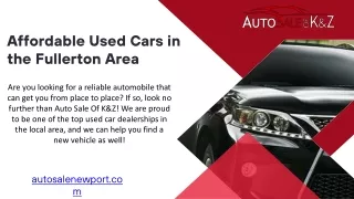 Affordable Used Cars in Fullerton, CA | Quality Pre-Owned Vehicles