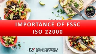 What is the Importance of FSSC 22000 Certification by TUV Austria BIC