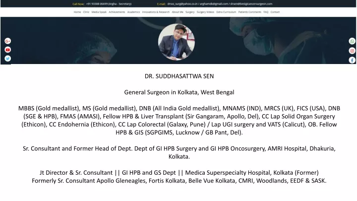 dr suddhasattwa sen general surgeon in kolkata