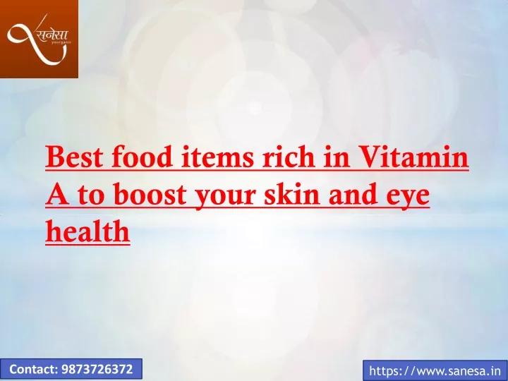 best food items rich in vitamin a to boost your