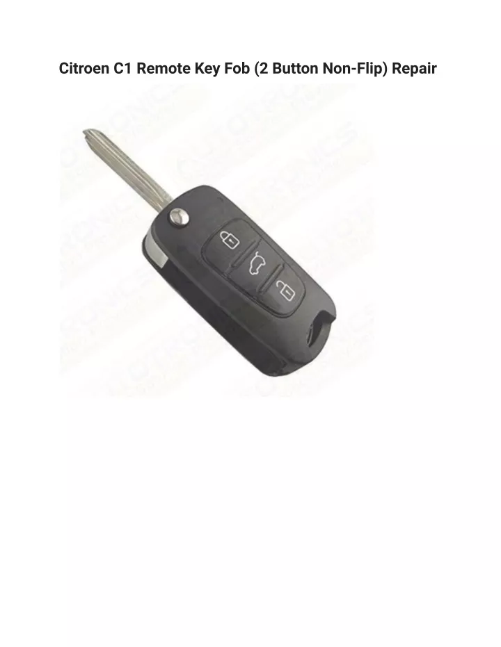 citroen c1 remote key fob 2 button non flip repair