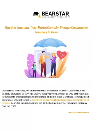 BearStar Insurance: Your Trusted Choice for Workers Compensation Insurance in Ir