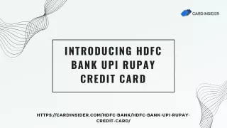 Maximizing Convenience: The HDFC Bank UPI RuPay Credit Card