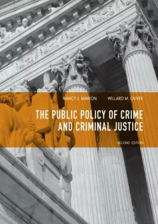 Pdf Ebook Public Policy of Crime and Criminal Justice (2nd Edition)