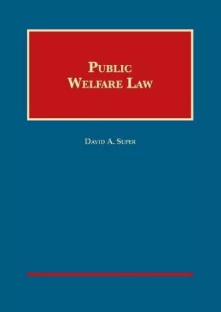 [Ebook] Public Welfare Law (University Casebook Series)