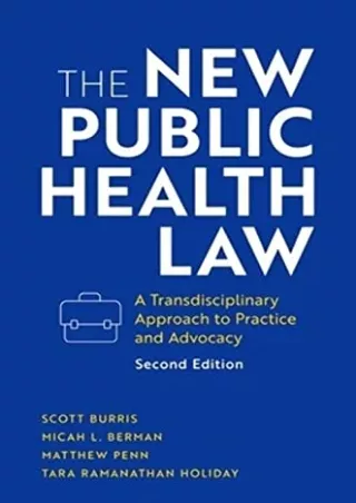 get [PDF] Download The New Public Health Law: A Transdisciplinary Approach to Practice and Advocacy