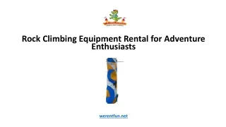 Rock Climbing Equipment Rental for Adventure Enthusiasts