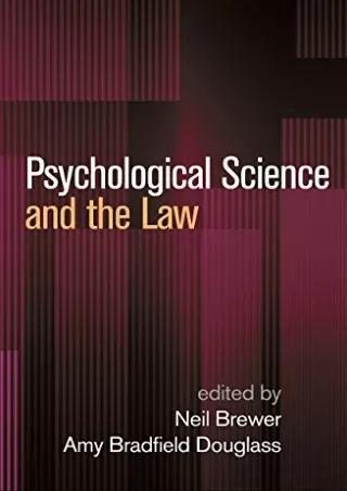 Read online Psychological Science and the Law