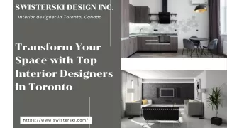 Transform Your Space with Top Interior Designers in Toronto