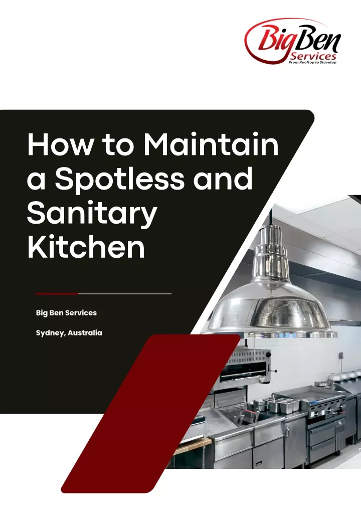 how to maintain a spotless and sanitary kitchen