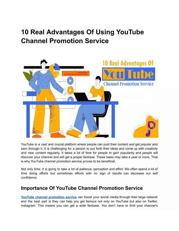 10 real advantages of using youtube channel