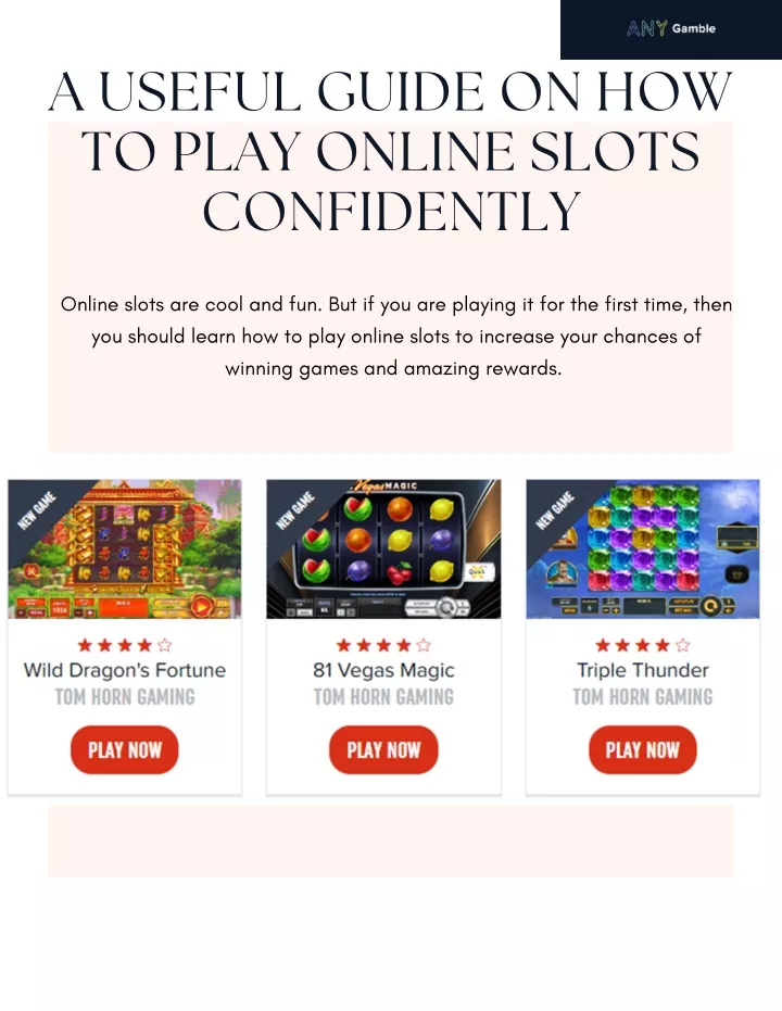 a useful guide on how to play online slots