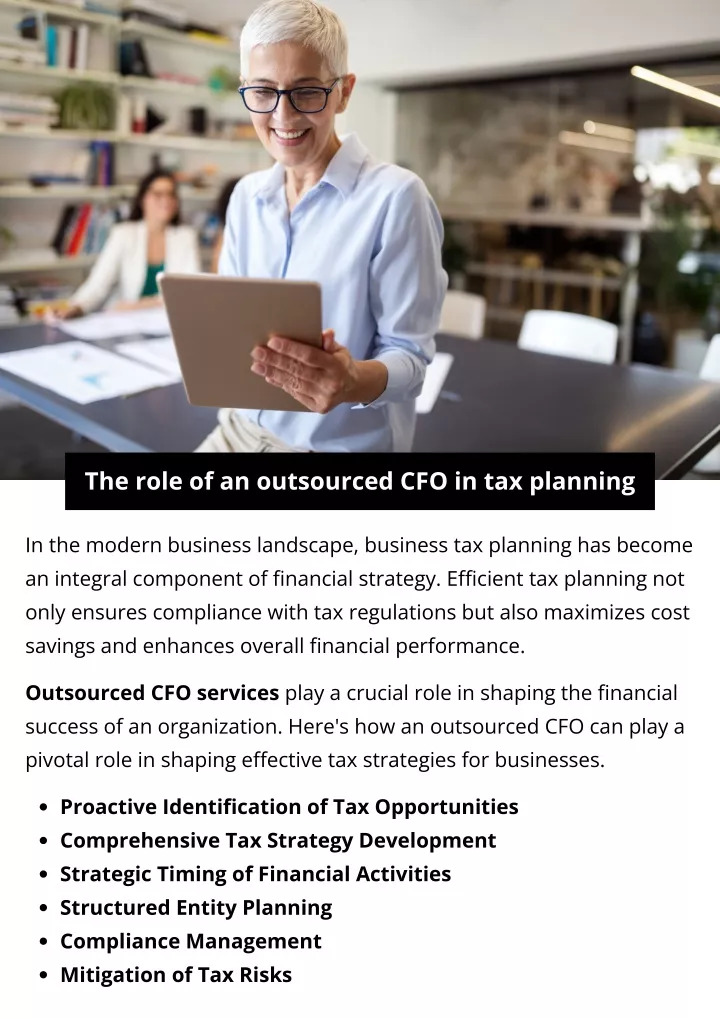 the role of an outsourced cfo in tax planning