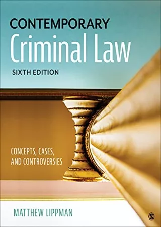 [Ebook] Contemporary Criminal Law: Concepts, Cases, and Controversies