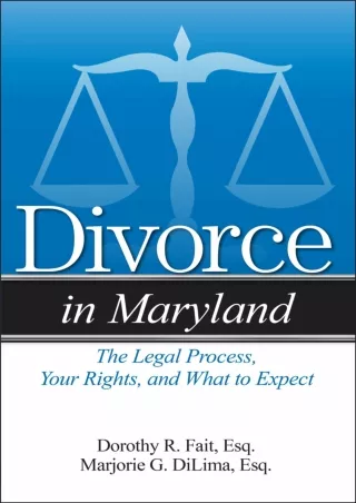 Epub Divorce in Maryland: The Legal Process, Your Rights, and What to Expect