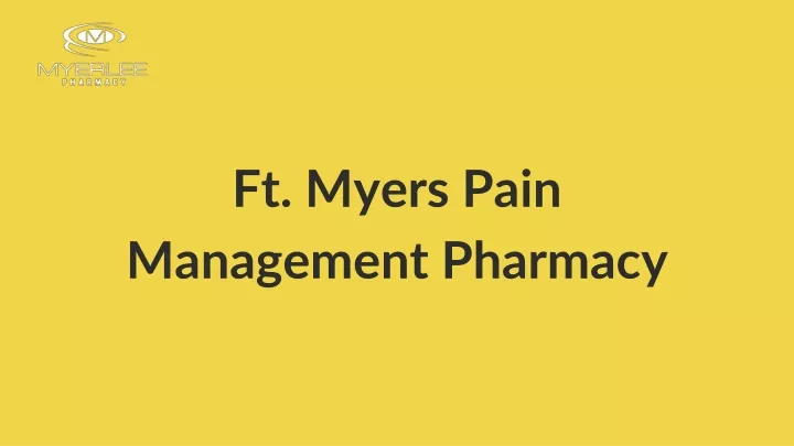 ft myers pain management pharmacy