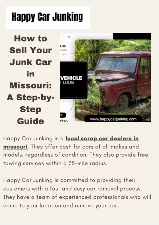 The Best Way to Get Cash for Your Junk Car in Missouri