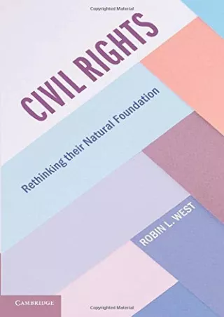 Read Book Civil Rights: Rethinking their Natural Foundation (Cambridge Studies on Civil