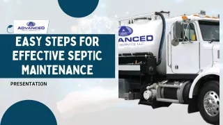 Easy Steps for Effective Septic Maintenance