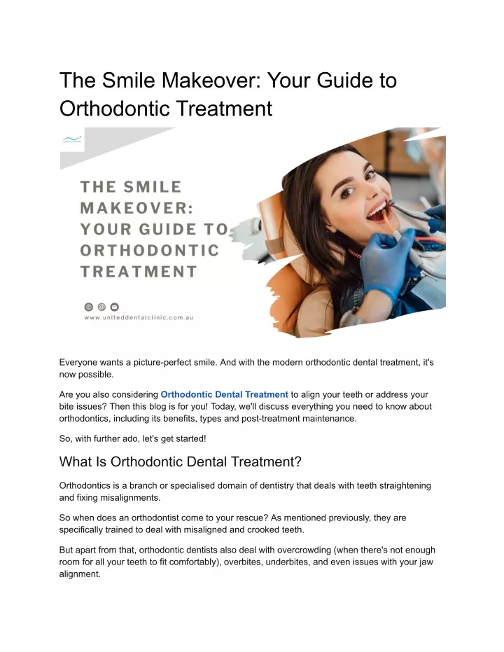 the smile makeover your guide to orthodontic