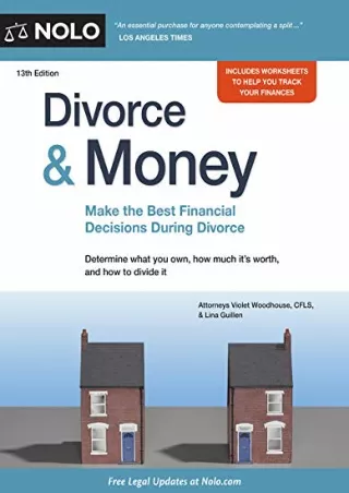 Pdf Ebook Divorce   Money: Make the Best Financial Decisions During Divorce