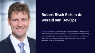 Robert Risch Reis in de wereld van DevOps