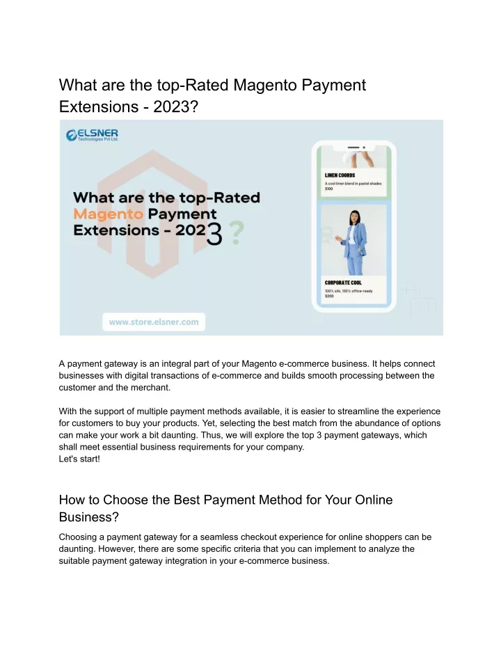 what are the top rated magento payment extensions