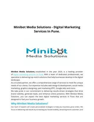 Minibot Media Solutions