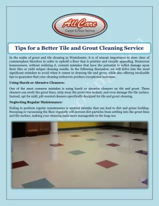 Grout Cleaning Westchester NY