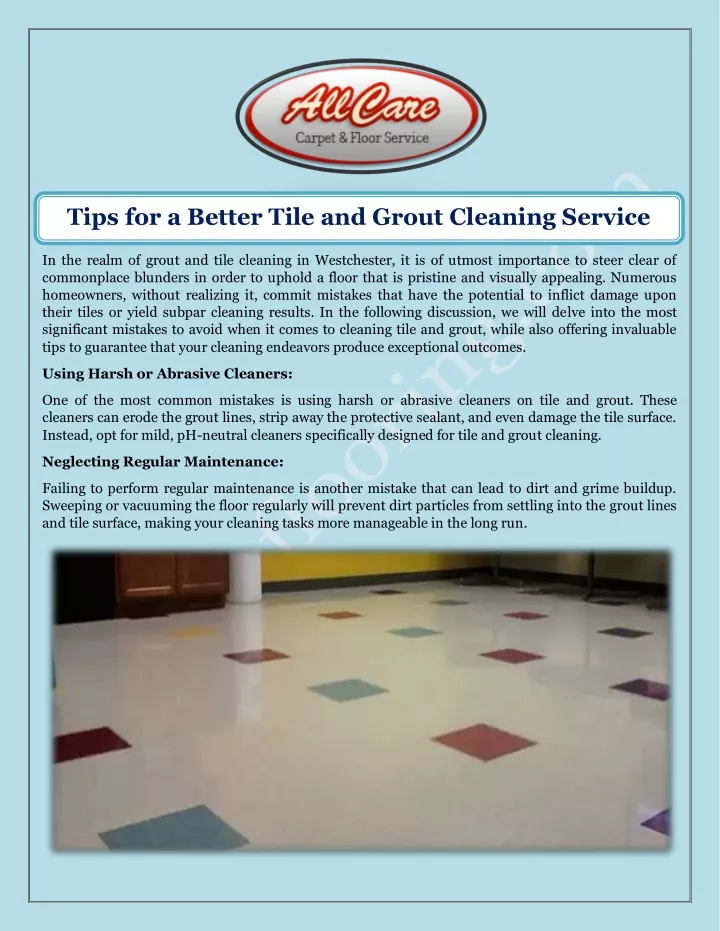 tips for a better tile and grout cleaning service